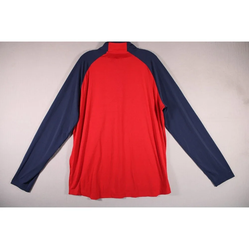 Fanatics Authentic Pro Florida Panthers 1/4 Zip Pullover Mens Large Red Navy NHL
